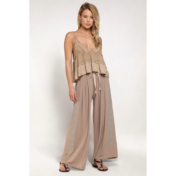 POL Light Tan Waffle Knit Babydoll Tank Top - Picture 9 of 11